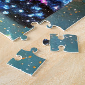 Abstrakter explosiver und wütender, lebhafter kosm puzzle (Seite)