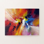Abstrakter Expressionismus Art Malerei farbenfroh Puzzle (Horizontal)