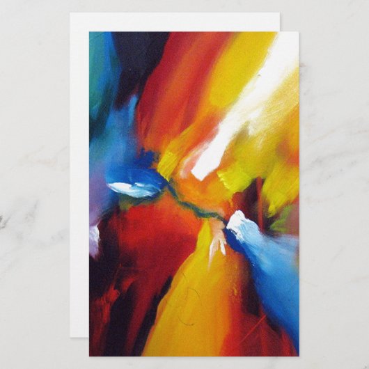 Abstrakter Expressionismus Briefpapier (Vorne/Hinten)
