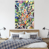 Abstrakter Expressionismus Chaos Theorie Wasserfar Leinwanddruck (Insitu (Schlafzimmer))