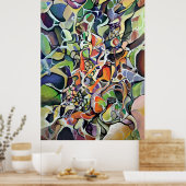 Abstrakter Expressionismus Chaos Theorie Wasserfar Poster (Küche)