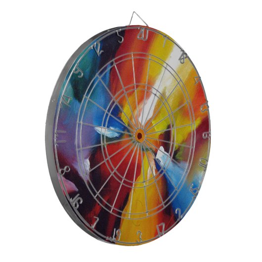 Abstrakter Expressionismus Dartscheibe (Vorderseite Links)
