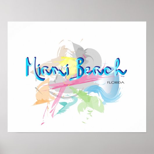 Abstrakter Expressionismus Digitales Kunstposter Poster (Vorne)