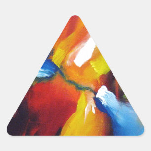 Abstrakter Expressionismus Dreieckiger Aufkleber