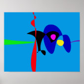 Abstrakter Expressionismus Einfache digitale Kunst Poster (Vorne)