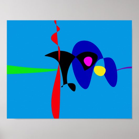 Abstrakter Expressionismus Einfache digitale Kunst Poster (Vorne)