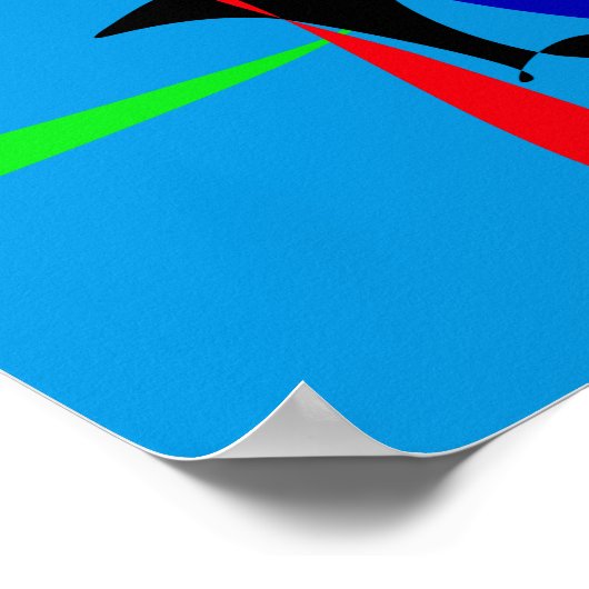 Abstrakter Expressionismus Einfache digitale Kunst Poster (Ecke)