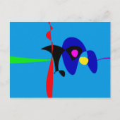 Abstrakter Expressionismus Einfache digitale Kunst Postkarte (Vorderseite)