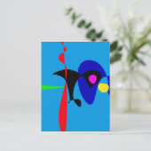 Abstrakter Expressionismus Einfache digitale Kunst Postkarte (Stehend Vorderseite)