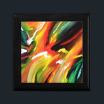 Abstrakter Expressionismus Geschenkbox<br><div class="desc">Gelbe grüne blaue Abstrakte Expressionismus-Malerei</div>