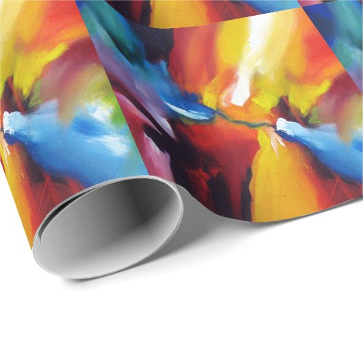 Abstrakter Expressionismus Geschenkpapier (Rolleneckpunkt)