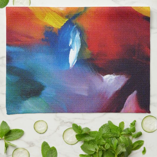 Abstrakter Expressionismus Geschirrtuch (Gefaltet)