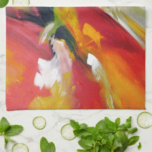 Abstrakter Expressionismus Geschirrtuch (Gefaltet)