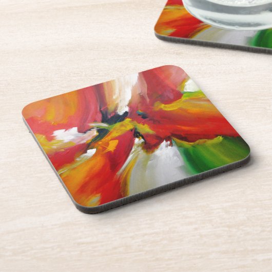 Abstrakter Expressionismus Getränkeuntersetzer (Linke Seite)