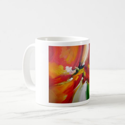 Abstrakter Expressionismus Kaffeetasse (Vorderseite Links)