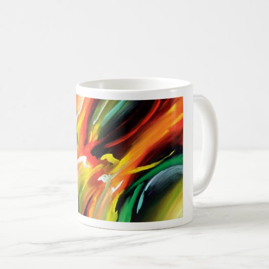 Abstrakter Expressionismus Kaffeetasse (VorderseiteRechts)