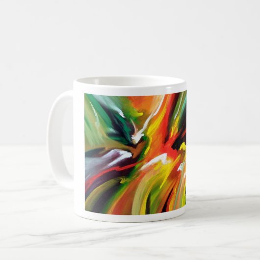 Abstrakter Expressionismus Kaffeetasse (Vorderseite Links)