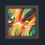 Abstrakter Expressionismus Kiste<br><div class="desc">Gelbe grüne blaue Abstrakte Expressionismus-Malerei</div>