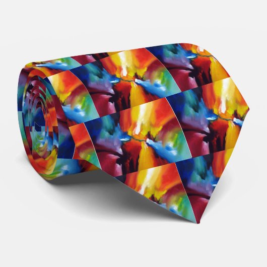 Abstrakter Expressionismus Krawatte (Gerollt)