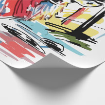 Abstrakter Expressionismus Neon-Hirsch Matt