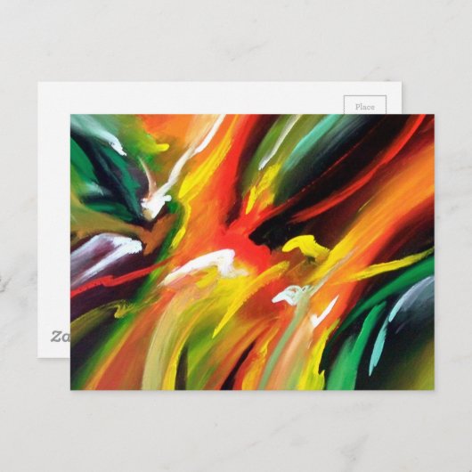 Abstrakter Expressionismus Postkarte (Vorne/Hinten)