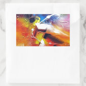 Abstrakter Expressionismus Rechteckiger Aufkleber (Tasche)