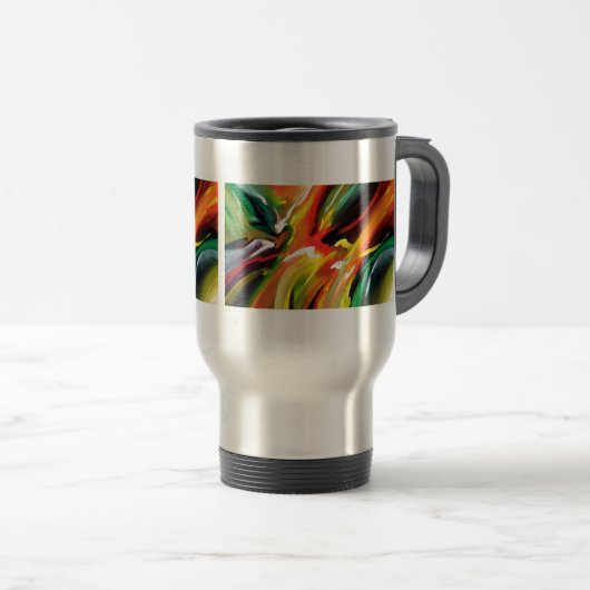 Abstrakter Expressionismus Reisebecher (VorderseiteRechts)