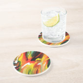 Abstrakter Expressionismus Sandstein Untersetzer (Seite)