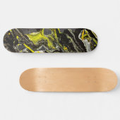 Abstrakter Expressionismus Schwarz/Gelb Skateboard (Horizontal)