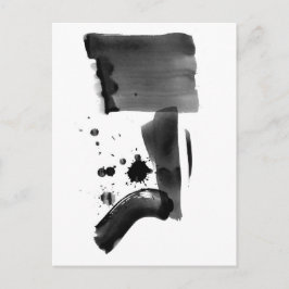 Abstrakter Expressionismus Schwarz-weiß Postkarte