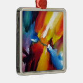 Abstrakter Expressionismus Silbernes Ornament (Rechts)