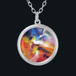 Abstrakter Expressionismus Versilberte Kette<br><div class="desc">Zeitgenössisches Abstraktes Ausdrucksbild von Serdar Hizli</div>