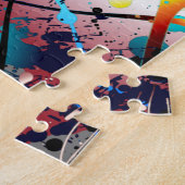 Abstrakter Expressionismus Zeitgenössische Linear Puzzle (Seite)