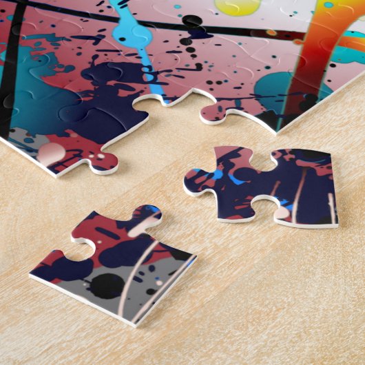 Abstrakter Expressionismus Zeitgenössische Linear Puzzle (Seite)