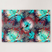 Abstrakter Expressionismus Zeitgenössische Linear Puzzle (Horizontal)