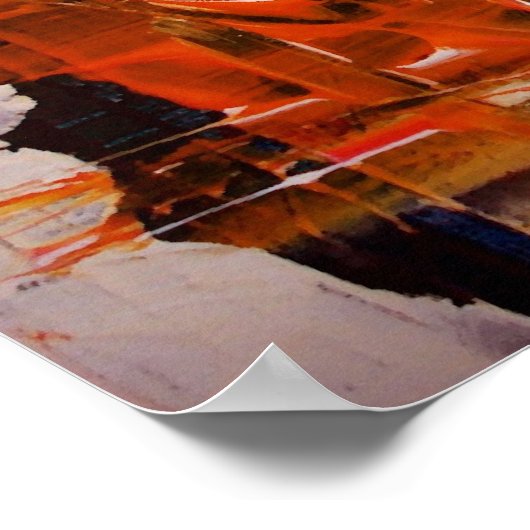 Abstrakter Expressionist Art Poster Moderne Prints (Ecke)