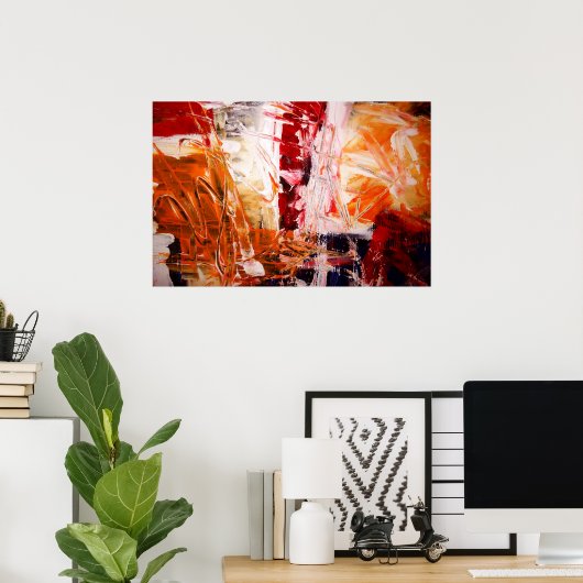Abstrakter Expressionist Art Poster Moderne Prints (Heimbüro)