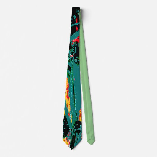 Abstrakter Expressionist Bicycle Parts Necktie Krawatte (Vorderseite)