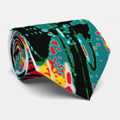Abstrakter Expressionist Bicycle Parts Necktie Krawatte (Gerollt)