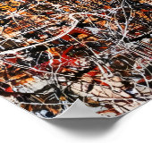 Abstrakter Expressionist Big Ben London Drip Art Poster (Ecke)