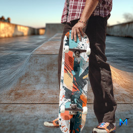 Abstrakter Expressionist - Bold Modern Art Skateboard