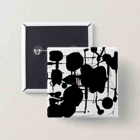 Abstrakter Expressionist Button (Vorne & Hinten)