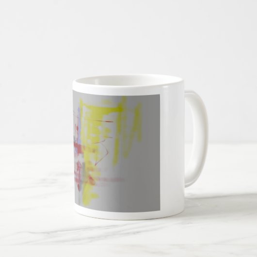 Abstrakter Expressionist in Graurot Kaffeetasse (VorderseiteRechts)
