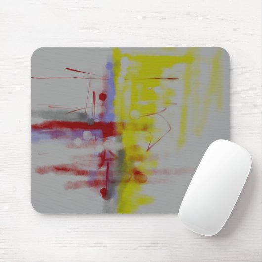 Abstrakter Expressionist in Graurot Mousepad (Mit Mouse)