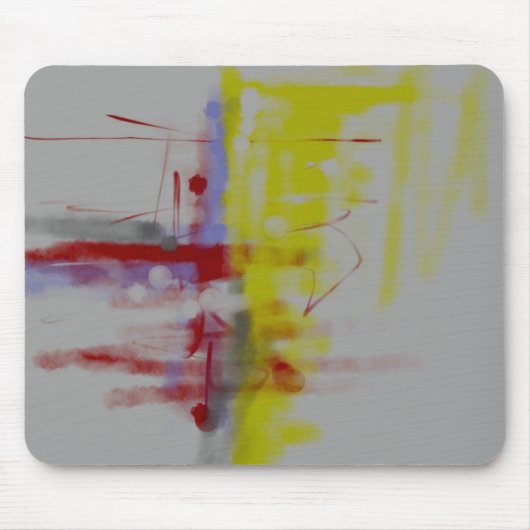 Abstrakter Expressionist in Graurot Mousepad (Vorne)