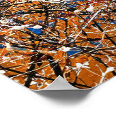 Abstrakter Expressionist Paris Eiffelturm Drip Art Poster (Ecke)