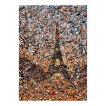 Abstrakter Expressionist Paris Eiffelturm Drip Art