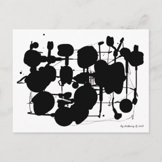Abstrakter Expressionist Postkarte