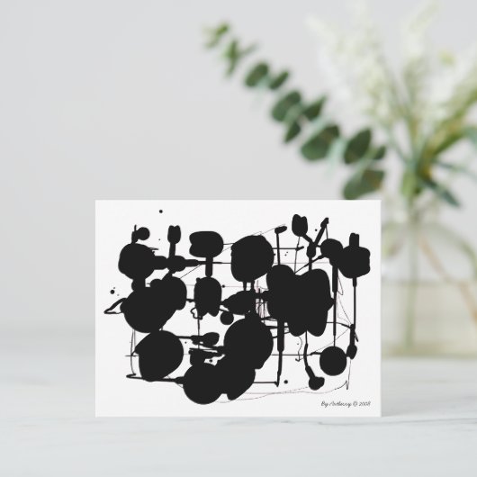 Abstrakter Expressionist Postkarte (Stehend Vorderseite)