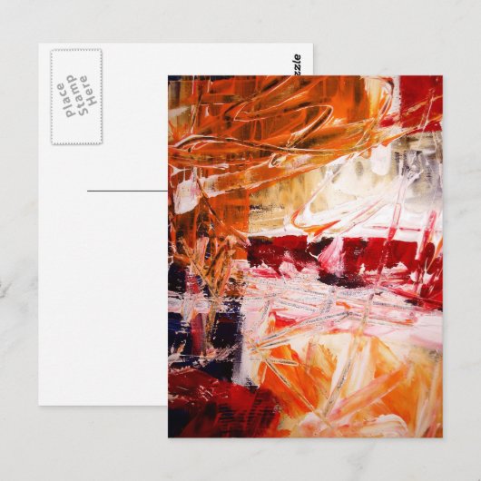 Abstrakter Expressionist Postkarte (Vorne/Hinten)